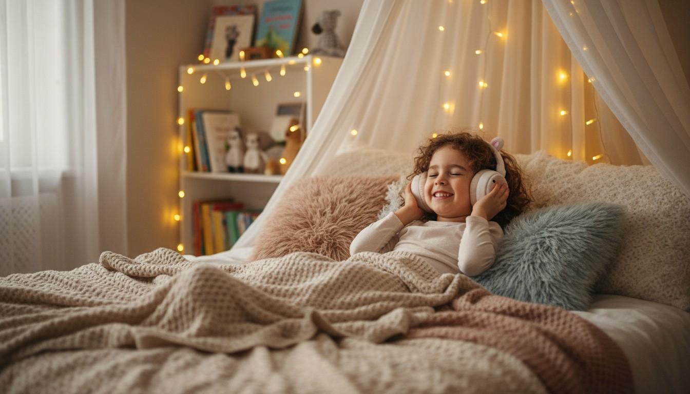 Dziecko słuchające bajki przed snem
